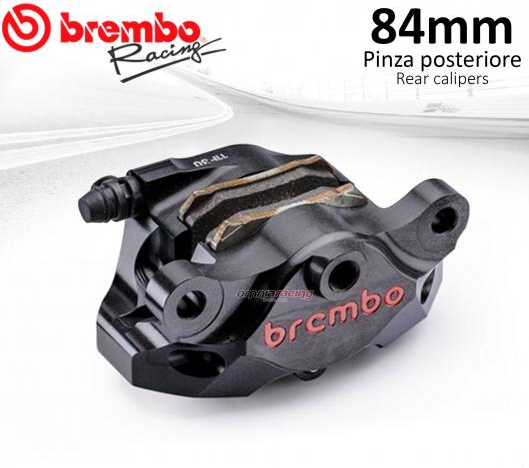Brembo, BREMBO RACING CNC P4 34 84 mm Rad Supersport Hinterrad-Billet-Bremssattel mit Belag für Ducati/Aprilia