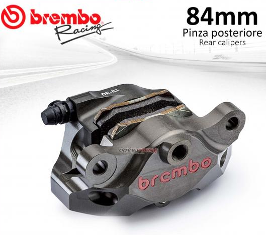 Brembo, BREMBO RACING P4 34 84MM HINTERER BILLET-BREMSSATTEL APRILIA DUCATI