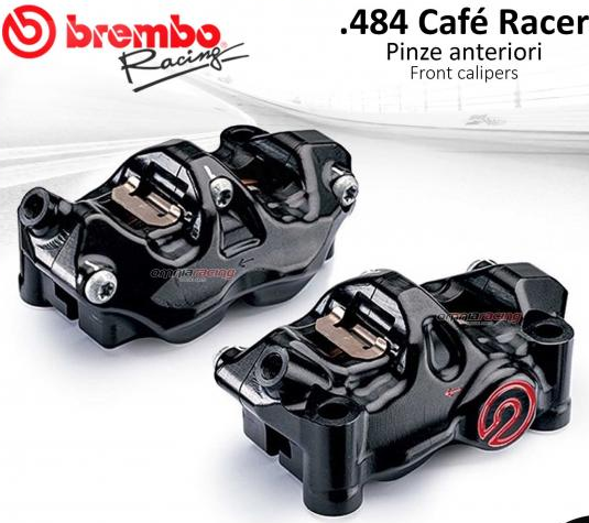 Brembo, BREMBO RACING PAAR RADIAL-BREMSSATTEL P4 32 CNC .484 100 MM RADSTAND CAFE RACER-KIT (LINKS + RECHTS)