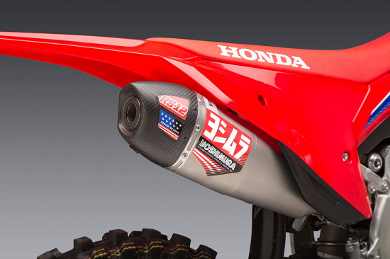 YOSHIMURA, Honda CRF450R/RX 2021–2023 – Yoshimura RS-12 Edelstahl-Komplettauspuff, mit Edelstahl-Schalldämpfer