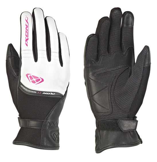 Ixon, Ixon RS SHINE 2 LADY Handschuh Blk/Wht/Fus - Urban Leder/Textil