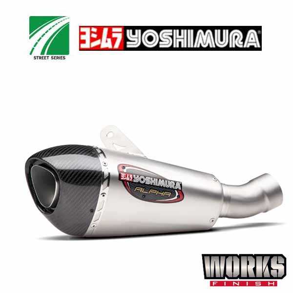 YOSHIMURA, KTM 390 Duke/RC390 2017–2020 – Yoshimura Street Alpha T Edelstahl/Carbon Slip On Works Finish