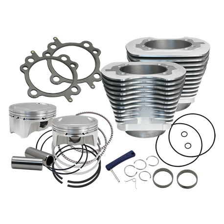 S&S-Zyklus, S&S Cycle - 107" Bolt-In Big Bore Kit für HD® Big Twins 2007-'17 (außer Touring '17) - Silber-Finish